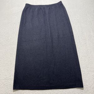 Vintage Tiano Women's Medium Lambswool Rabbit Hair Blend A-Line Navy Blue Skirt
